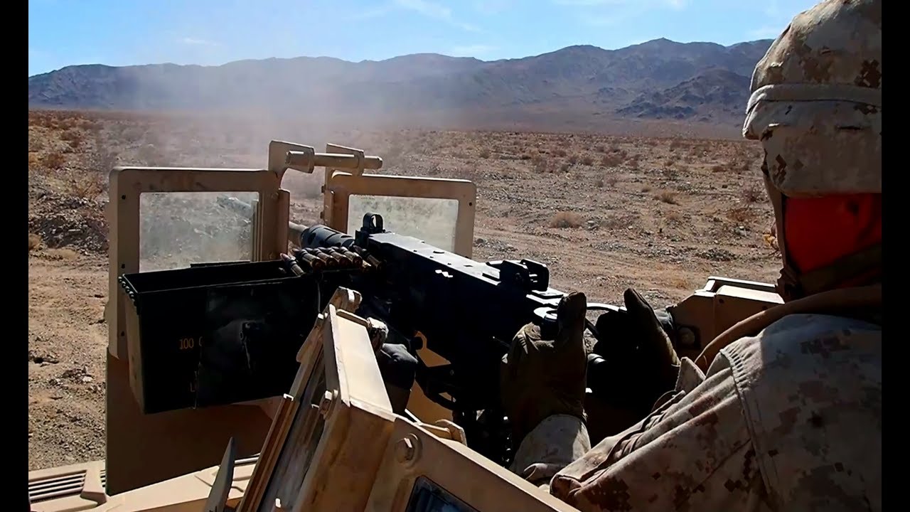 U.S. Marines with Weapons Company, 3/4 Platoon Attack at TA Bullion (B-Roll)
