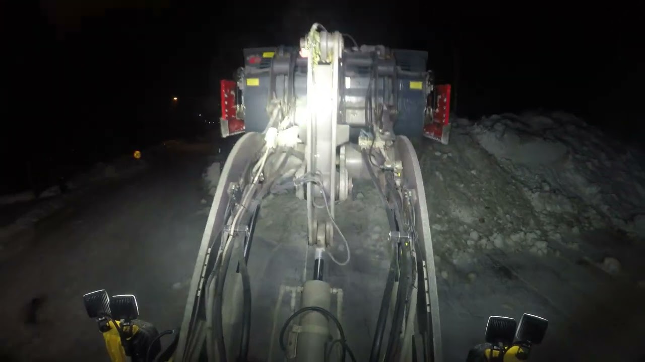Widening the roads and cleaning up after ice ripping