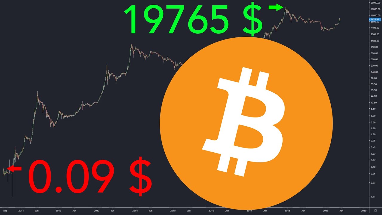 Bitcoin Price from 2010 to 2019