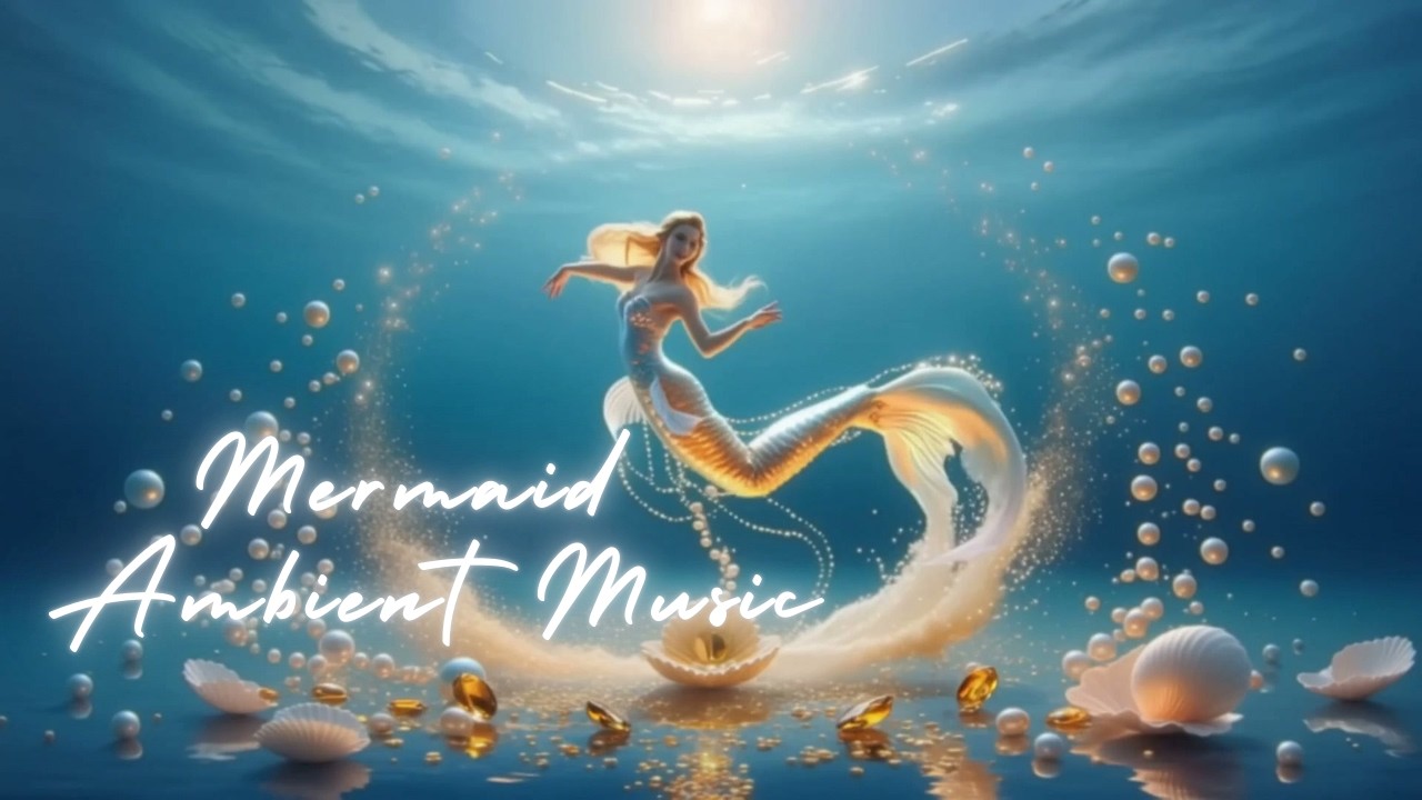 Serene Mermaid Dancing Under Moonlight | Mermaid Ambient Music for Calm Background | 3 Hours