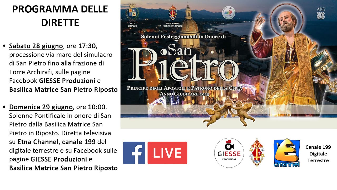 Pontificale San Pietro - Riposto, domenica 29 giugno 2025