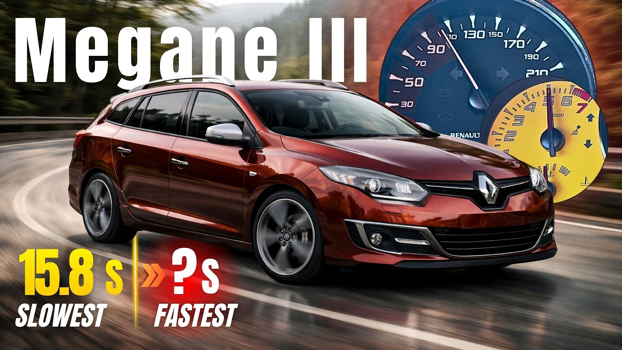 Renault Megane 3 0-100 km/h. Acceleration Battle. 1.2 to 2.0 | Which Engine Is The FASTEST?