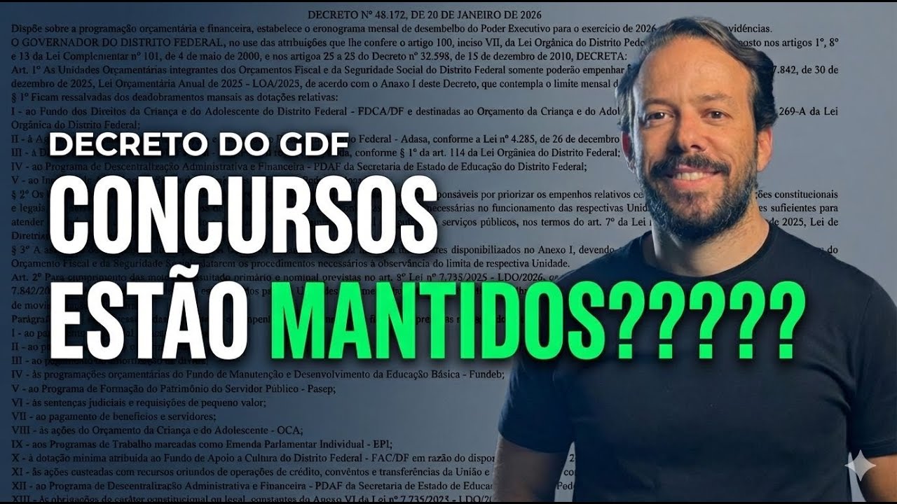 Concursos mantidos no DF???