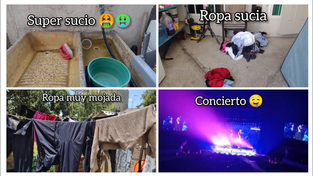 Sin lavadora 🥴😨 Un día muy productivo ⏰⌛+ concierto 🕺🏻💃🏻 #vlogmas #lavado #hogar 
