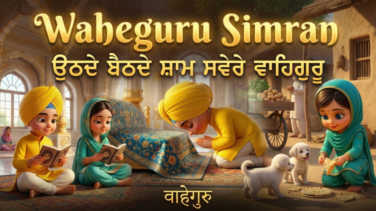 Waheguru Simran Uਉਠਦੇ ਬੈਠਦੇ, ਸ਼ਾਮ ਸਵੇਰੇ ਵਾਹਿਗੁਰੂ | Waheguru  10 Min | Japnoor Gurbani | ਸਿਮਰਨ