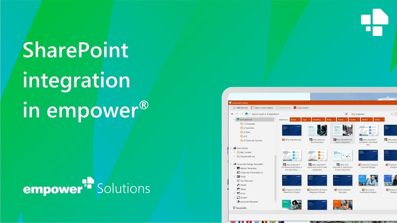 SharePoint integration in empower&reg;