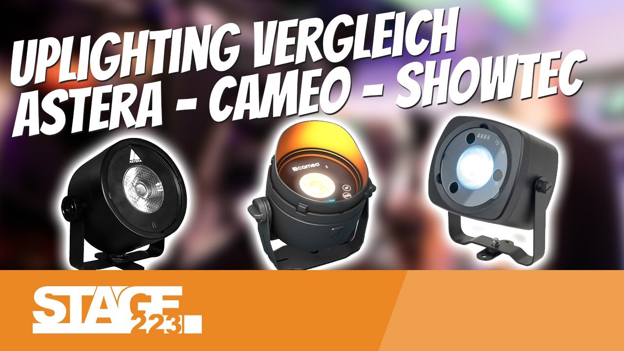 Astera AX3 vs. Cameo DROP B1 vs. Showtec Event Dot 15 | Uplighting PARs im Vergleich