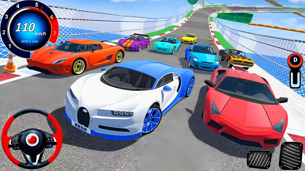 SuperHero Mega Ramp Car Racing 3D - GT Car Stunts Master Simulator : Android Gameplay #9