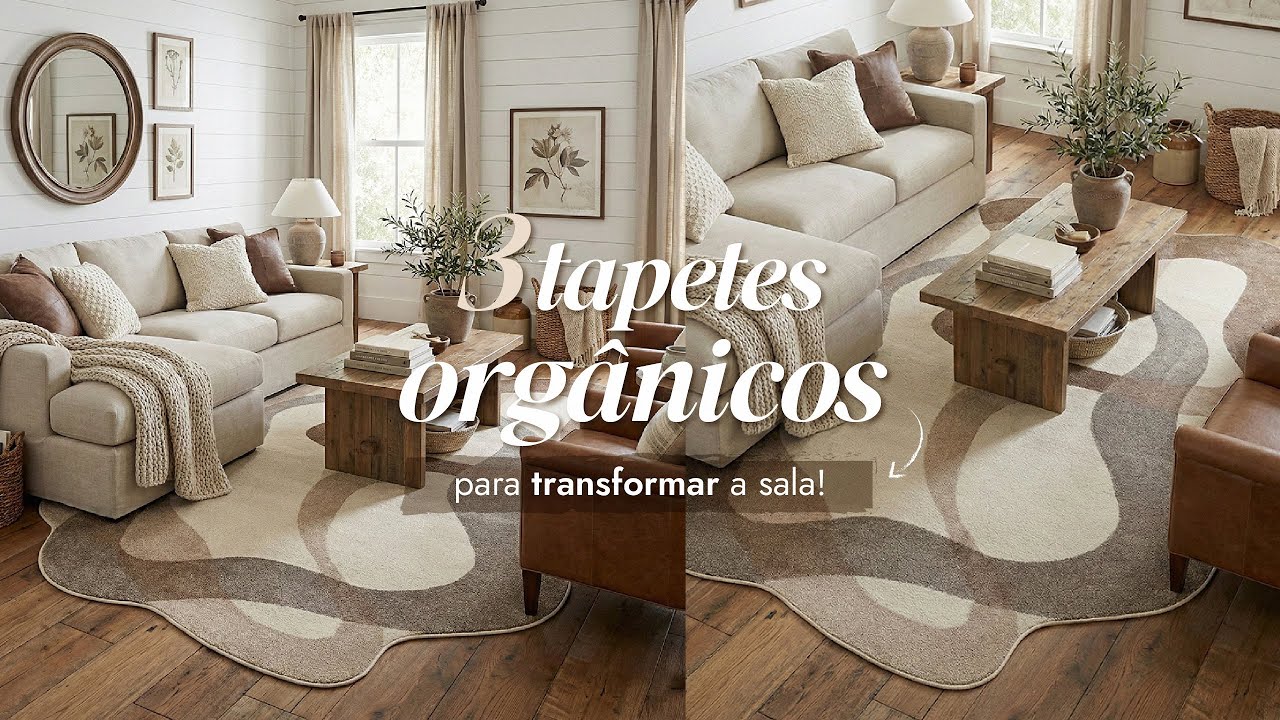 3 Tapetes Orgânicos que Transformam a Sala! Confira os modelos