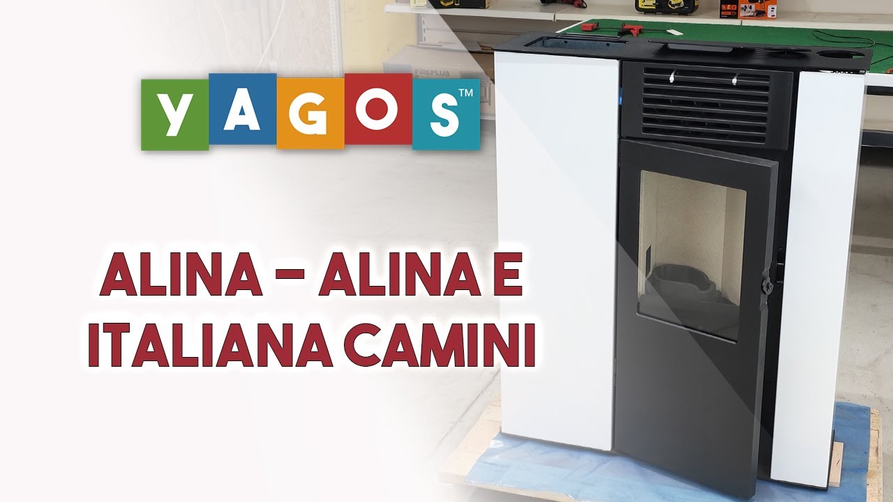 Stufa a pellet Alina di Italiana Camini panoramica Yagos