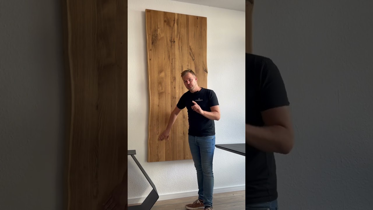 Tischplatte Baumkante Eiche nach Maß [STEELWOOD INTERIOR]