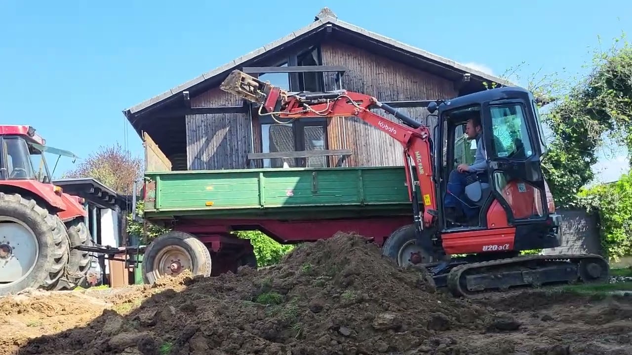 Kubota Bagger beim Einsatz