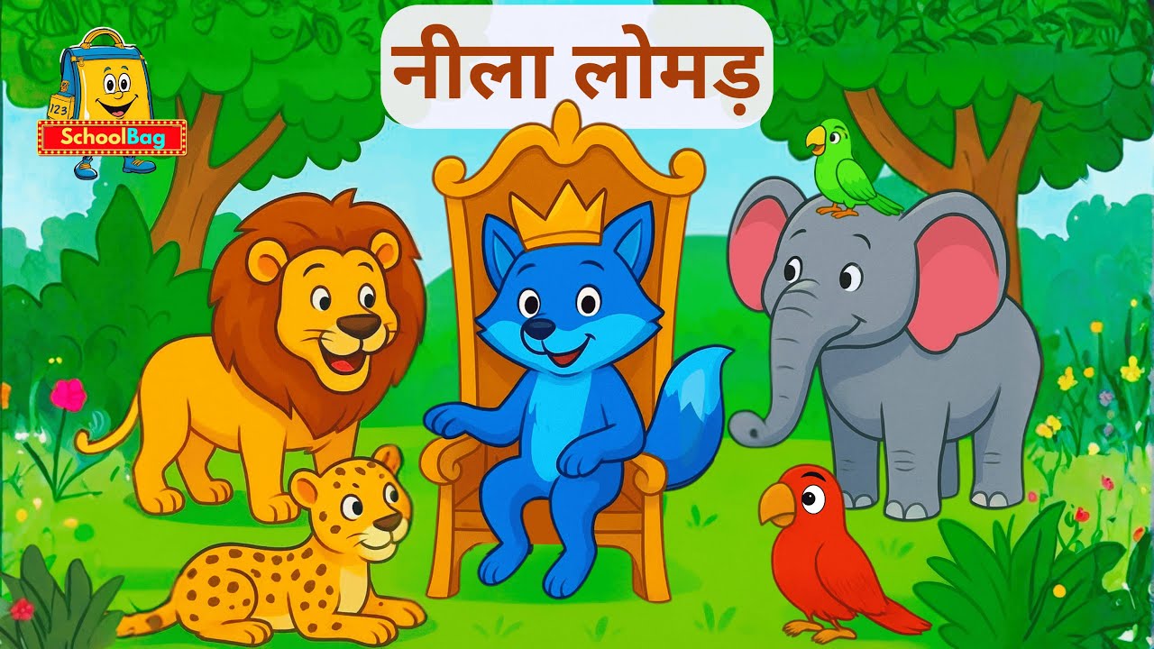 नीला लोमड़ 🦊🔵 | मजेदार हिंदी कहानी | Hindi Moral Story for Kids