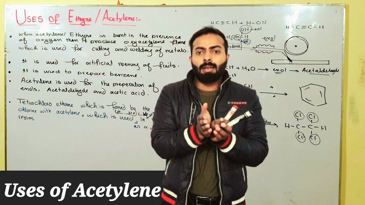 Uses of Ethyne / Acetylene | ch#8 | 12th class chemistry
