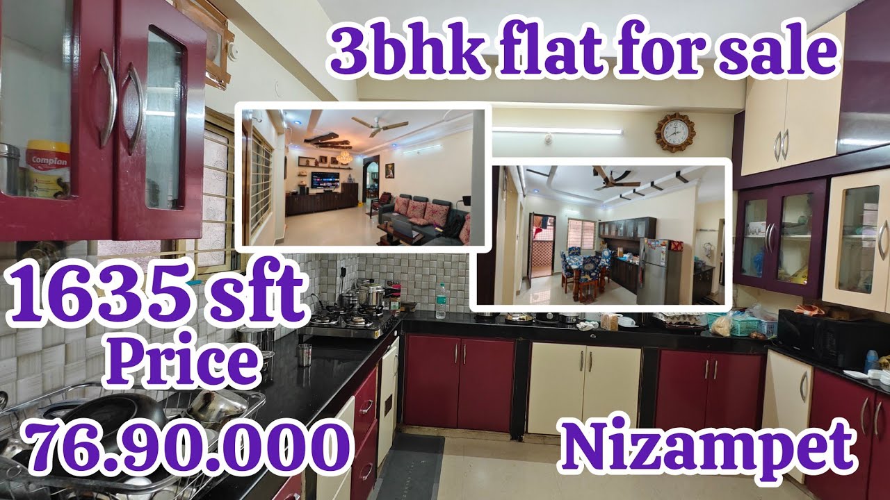 Urgent 3bhk flat for sale 1635 sft north facing #kukatpally #jntu #nizampet#jphomes