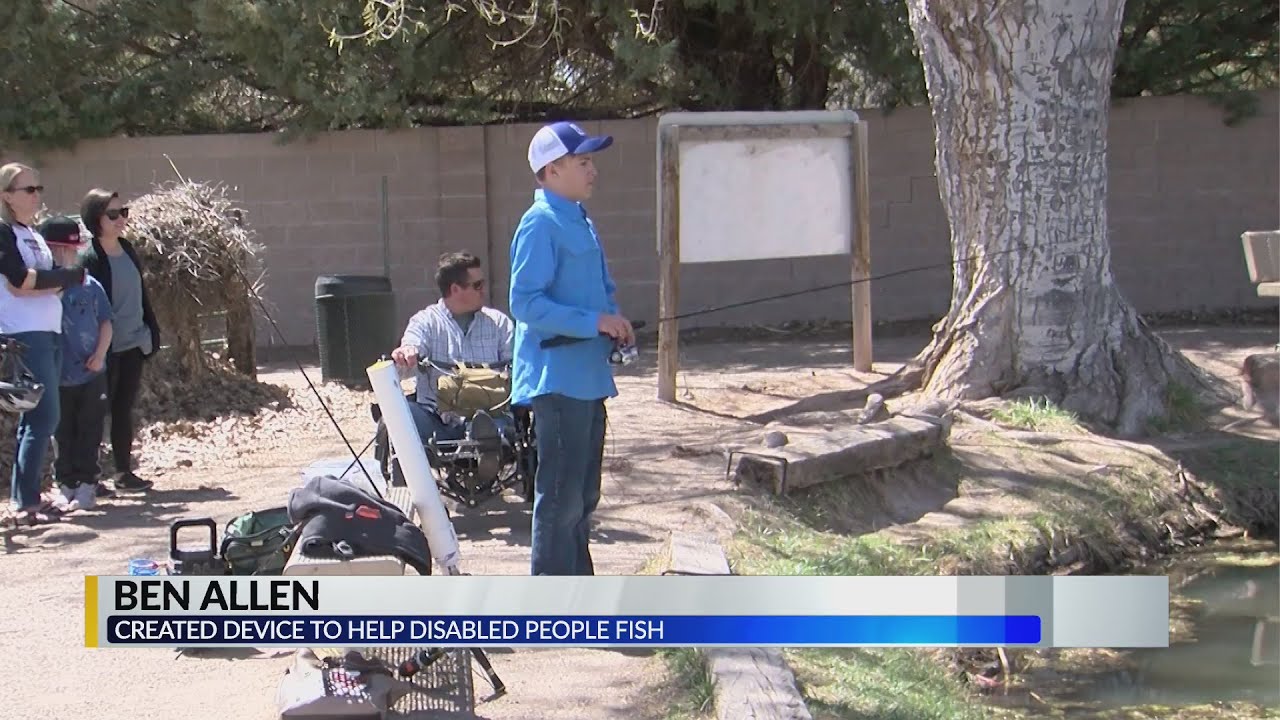 Teen given award for making fishing easier for people with disabilities