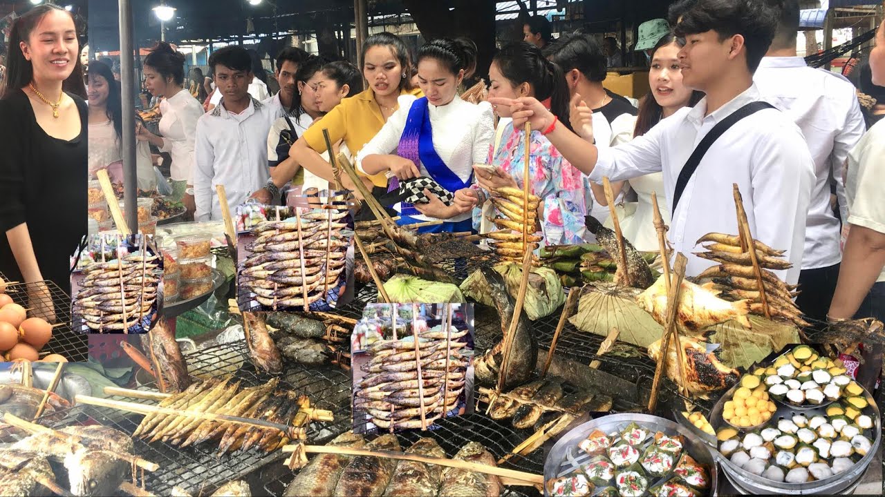 Cambodia Travel, Village Food On Sunday, Mouth-Watering Street Food Adventure in Cambodia 2024