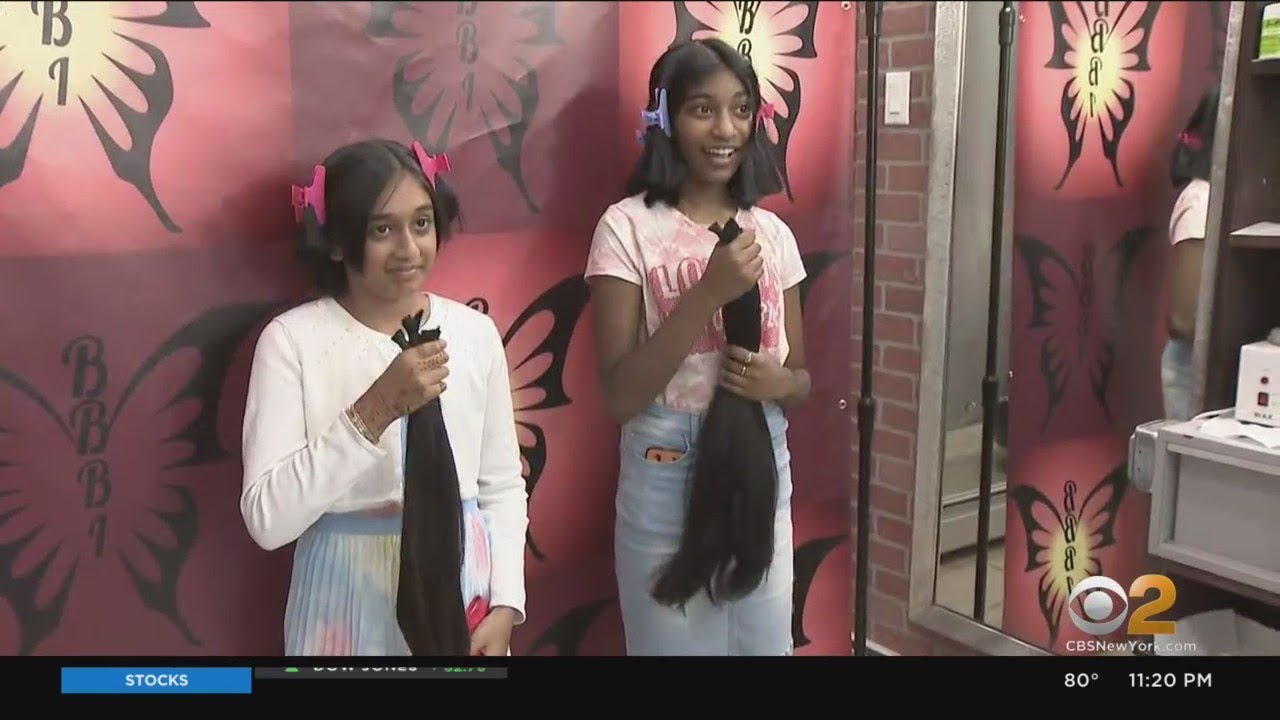Girls Donate Hair To Children With Cancer