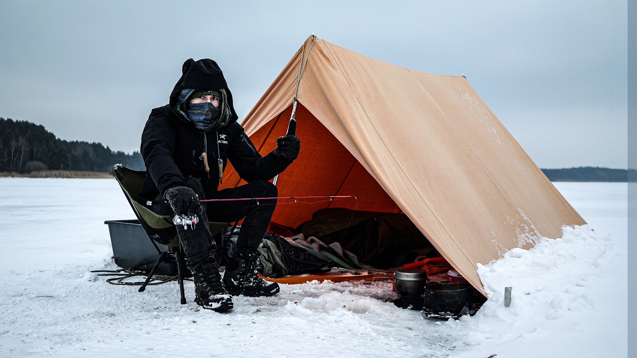 3 Tage Wintercamping und Eisangeln bei -7°