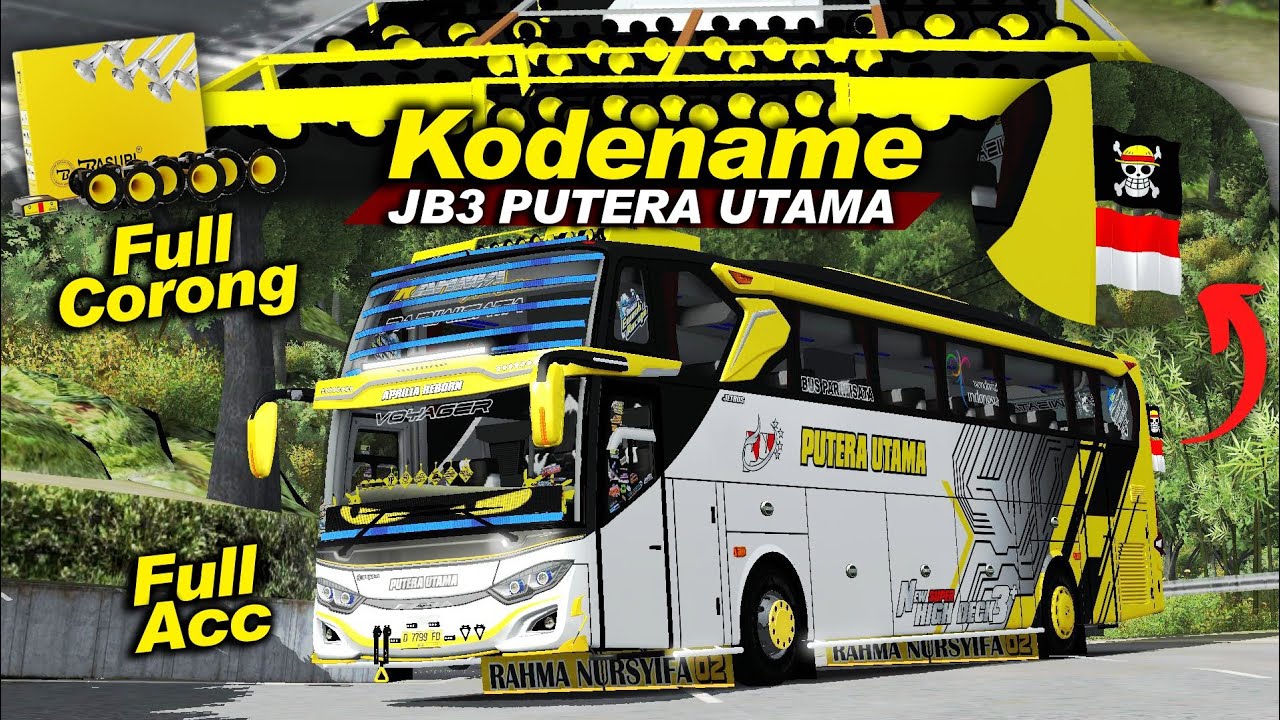 Uhhh Gilaa Keren Buanget❗Kodename JB3 Putera Utama RAHMA Full Acc😍 BUSSID V4.4