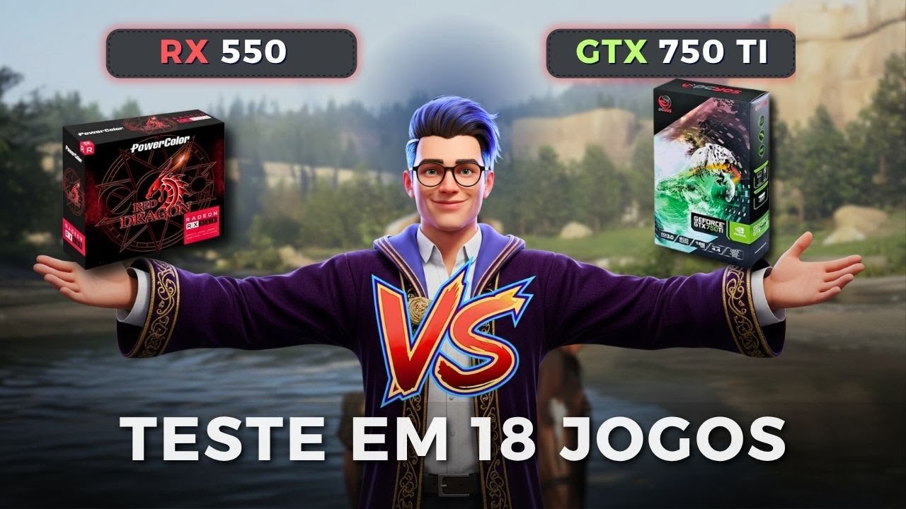 DUELO das placas BARATAS em 2025 ! GTX 750 Ti ou RX 550 !