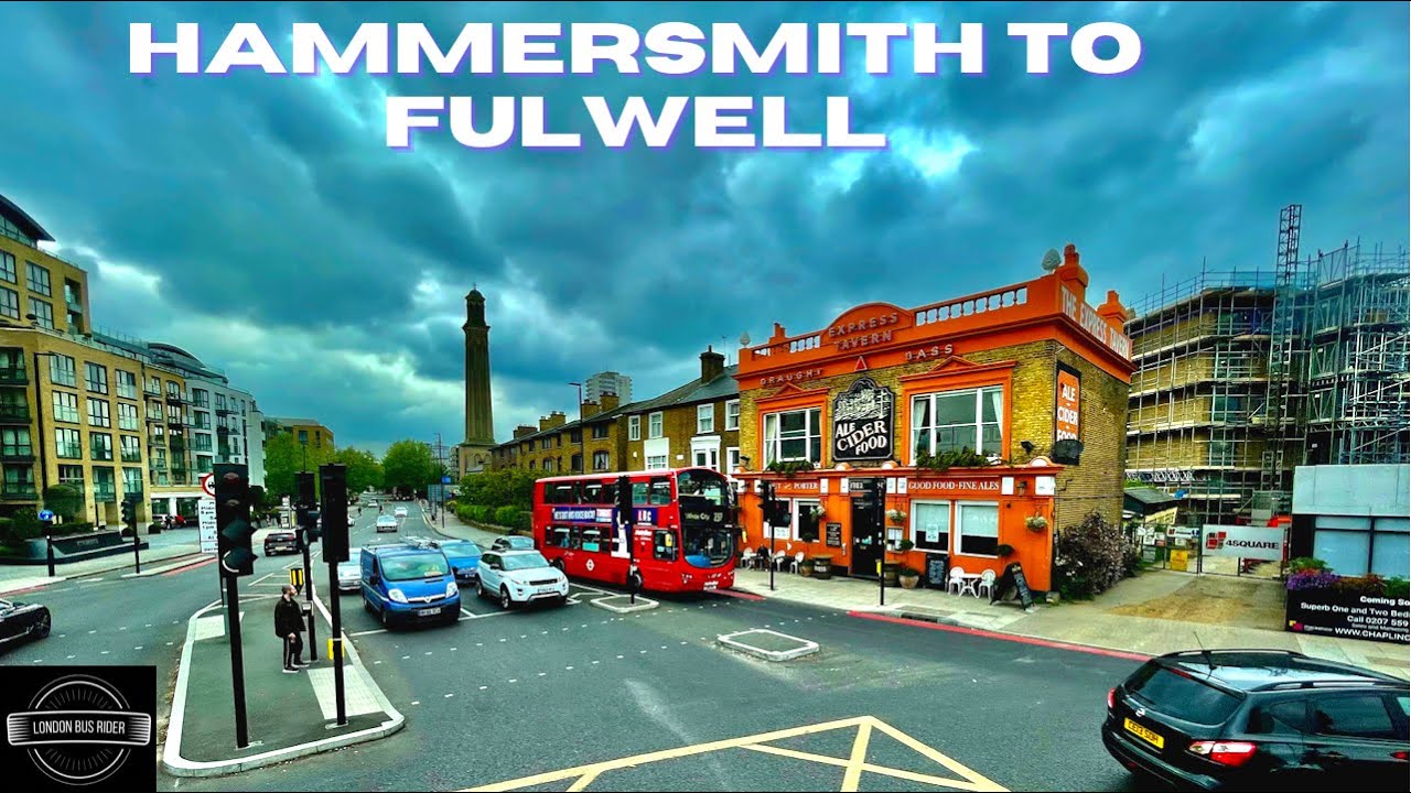 London 4k I rode 🚍267 passing by Twickenham Join me on board