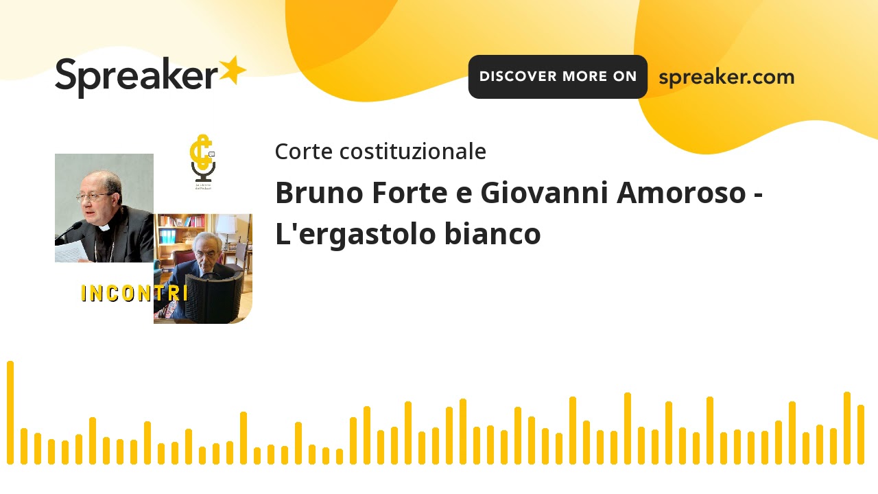 Bruno Forte e Giovanni Amoroso - L'ergastolo bianco