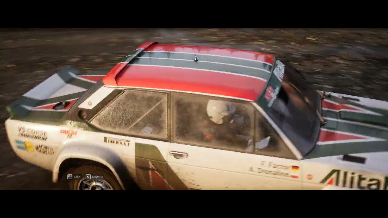AC Rally / Fiat 131 TV cam / gravel dry sunrise