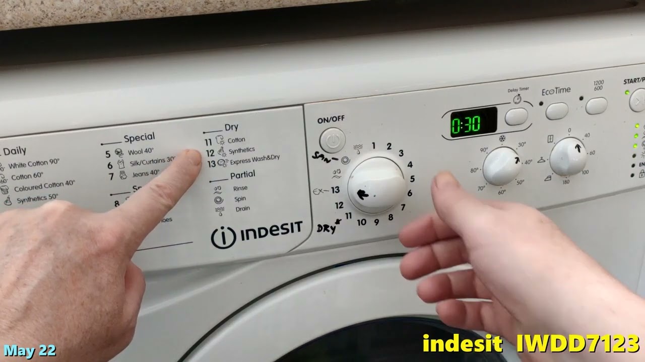Indiset IWDD7123: включение/выключение СУШИЛКИ (и беглый взгляд на панель управления)