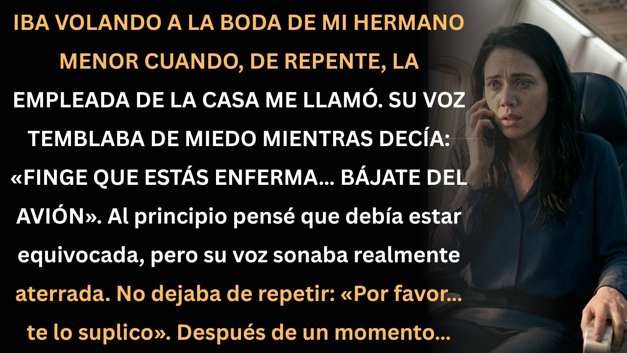 Me llamaron en el avión: ‘Finge que estás enferma… no vuelvas sola a casa’.