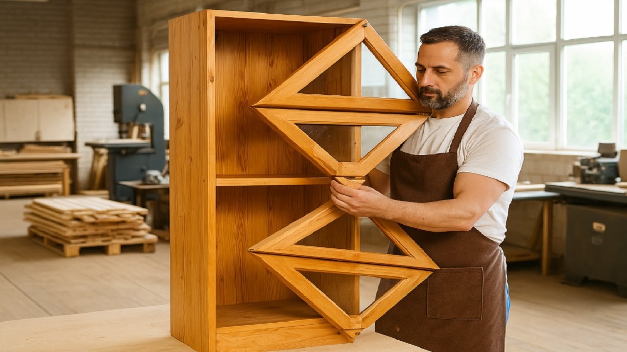 Design and Build a Cabinet With a Very Special Door Opening and Closing System // See and Feel