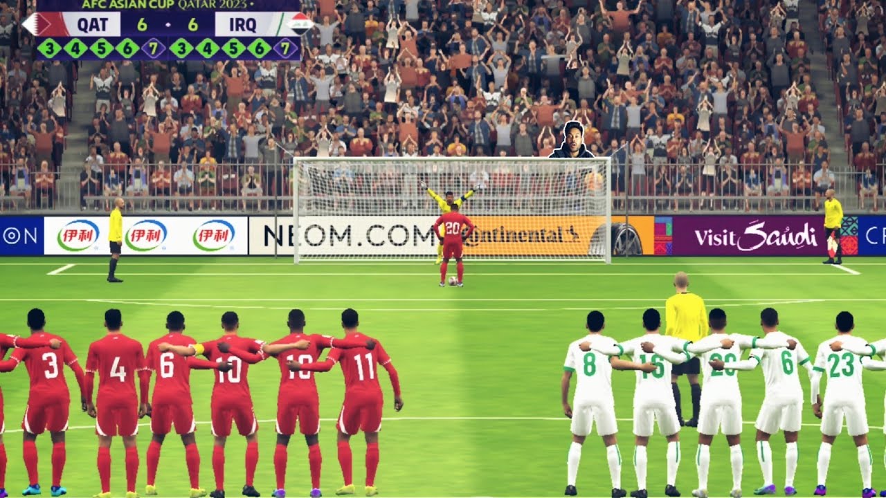 Qatar vs Iraq What happened right now in Penalty shootout 🫣??