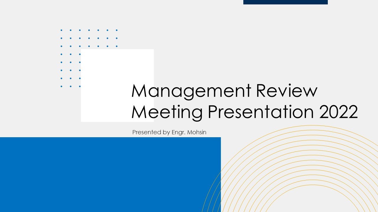 Management Review Meeting Presentation