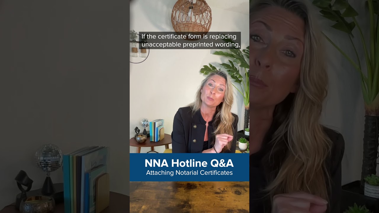 Q&A Do this when attaching a notarial certificate
