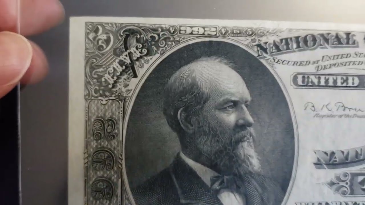 1882 $5 National Brown Back - 2nd Charter Period