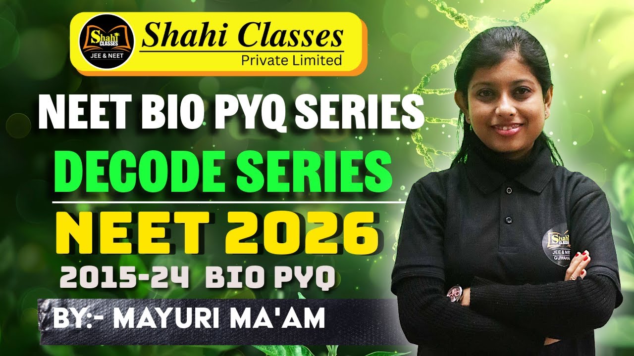 🎯NEET 2026 🩺PYQ : BIOLOGY 2024:  #neet #biology  By: Mayuri Ma'am.