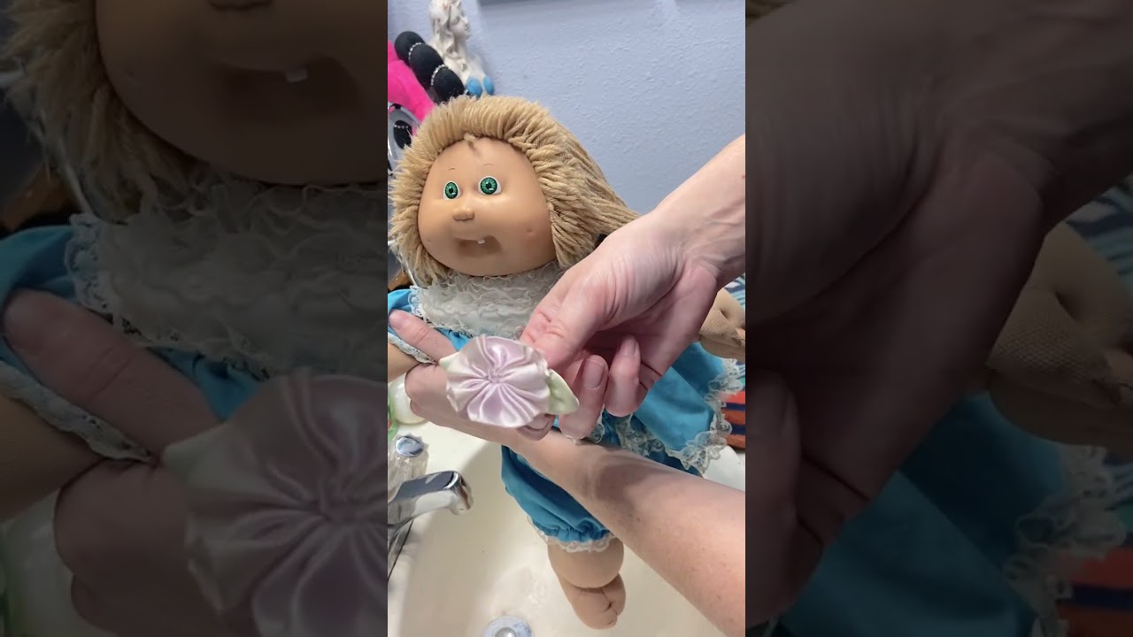 My first Cabbage patch from my childhood gets her first bath! Part 8