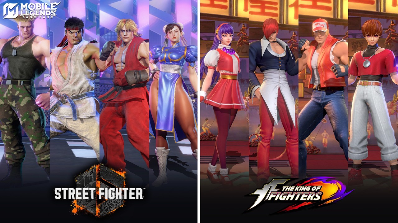 4 The King of Fighters VS 4 Street Fighter : Skin Effect Comparison l Mobile Legends 