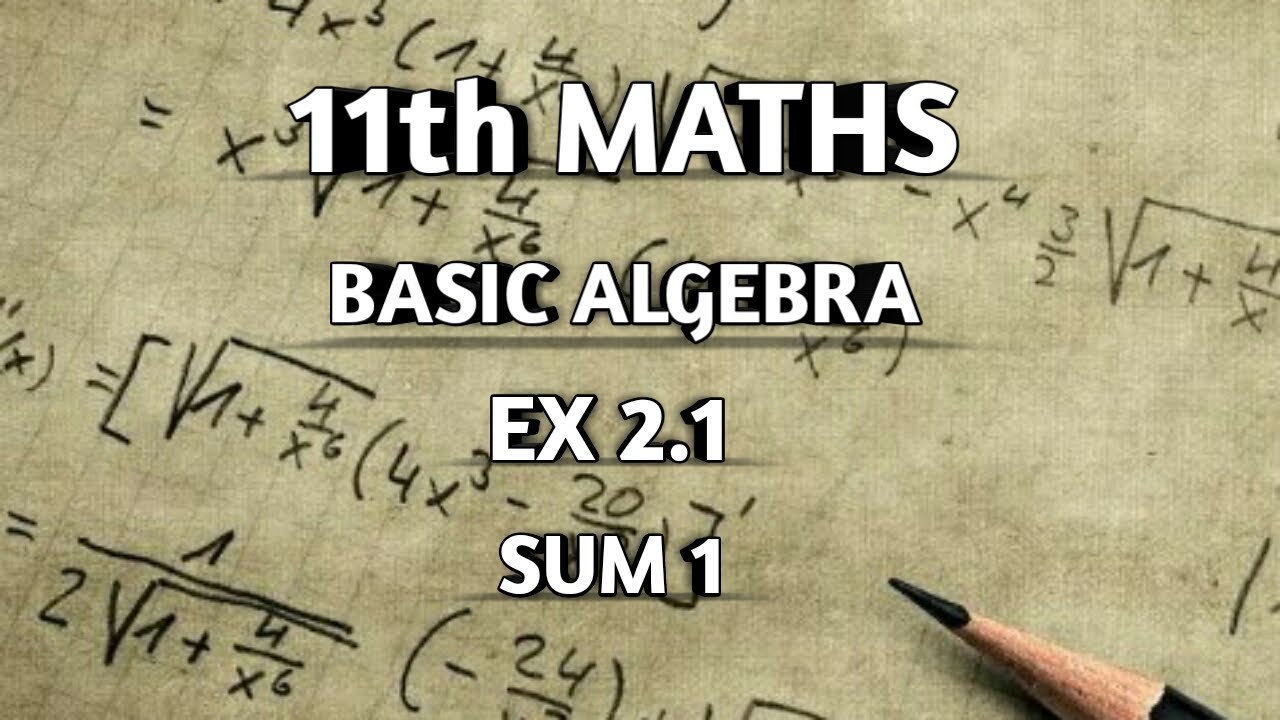 TN || 11th STD MATHS || BASIC ALGEBRA || CHAPTER 2 || EX 2.1 || SUM 1 ||