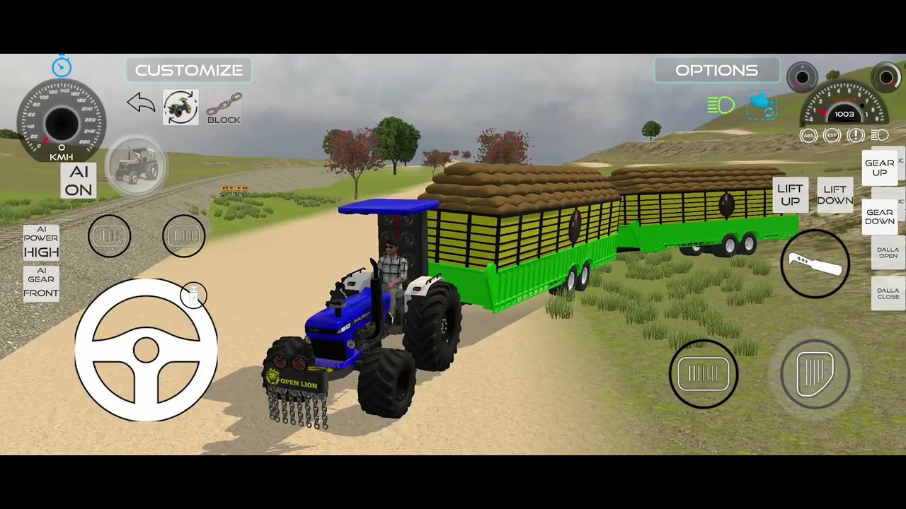 Scorpio se tractor khencha 😂😅#subscribe #automobile #cargame #tractor