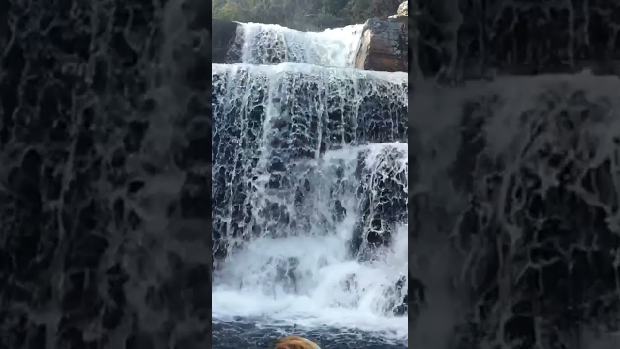 VERY CLOSE to a AMAZING Waterfall | Sounds of water | Slow Motion Video | Relaxing Ambient  #shorts