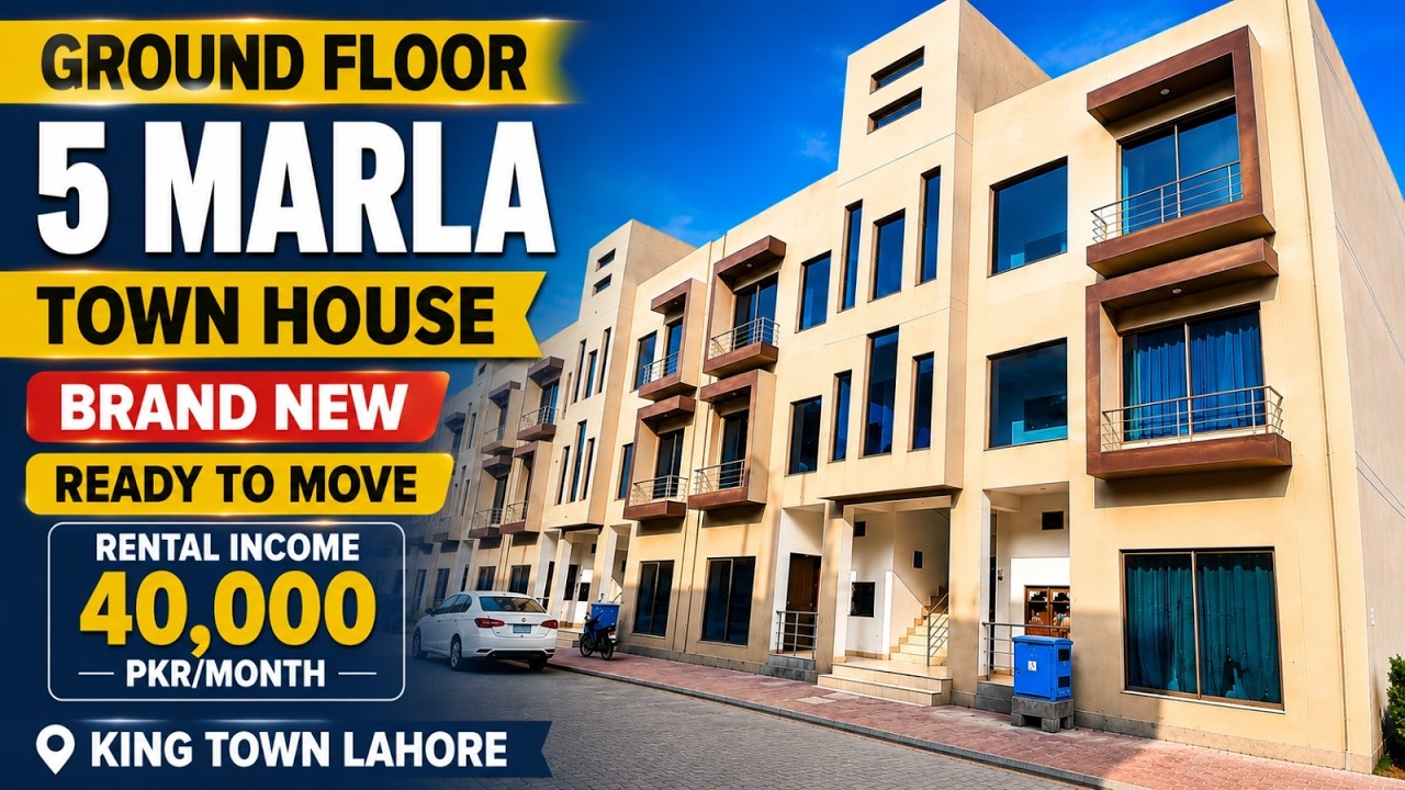 Brand New 5 Marla Ready to Move Town House Available for Sale in King Town Lahore