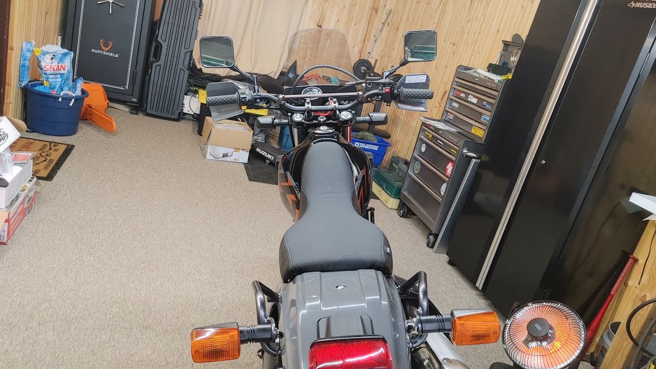 DR650 Seat Concepts seat install.