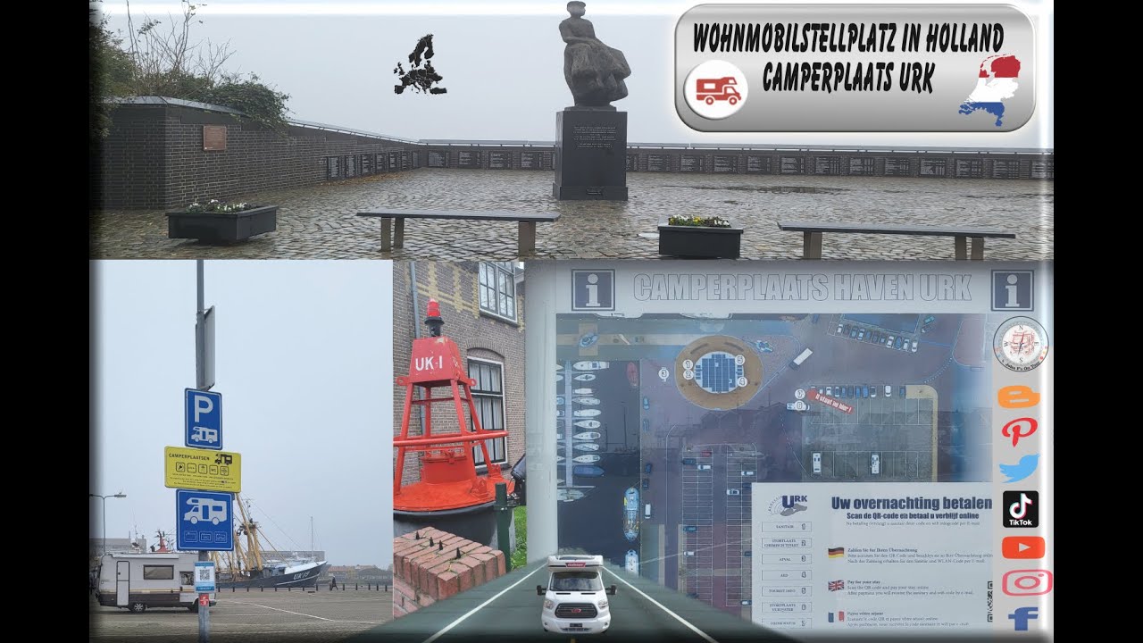 #Wohnmobilstellplatz #Camperplaats Urk am Hafen Teil 1💥👌👍