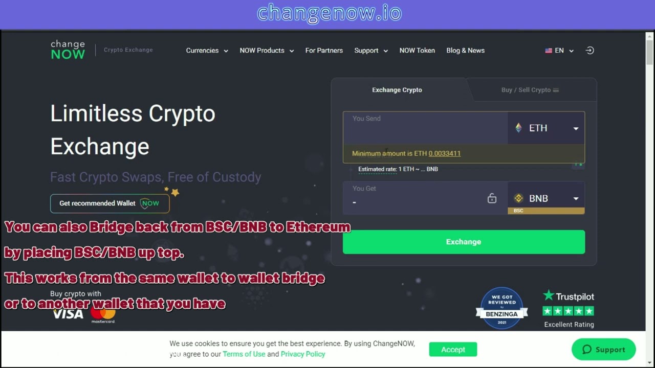 DRIP NETWORK: HOW TO BRIDGE and swap crypto using CHANGENOW.IO
