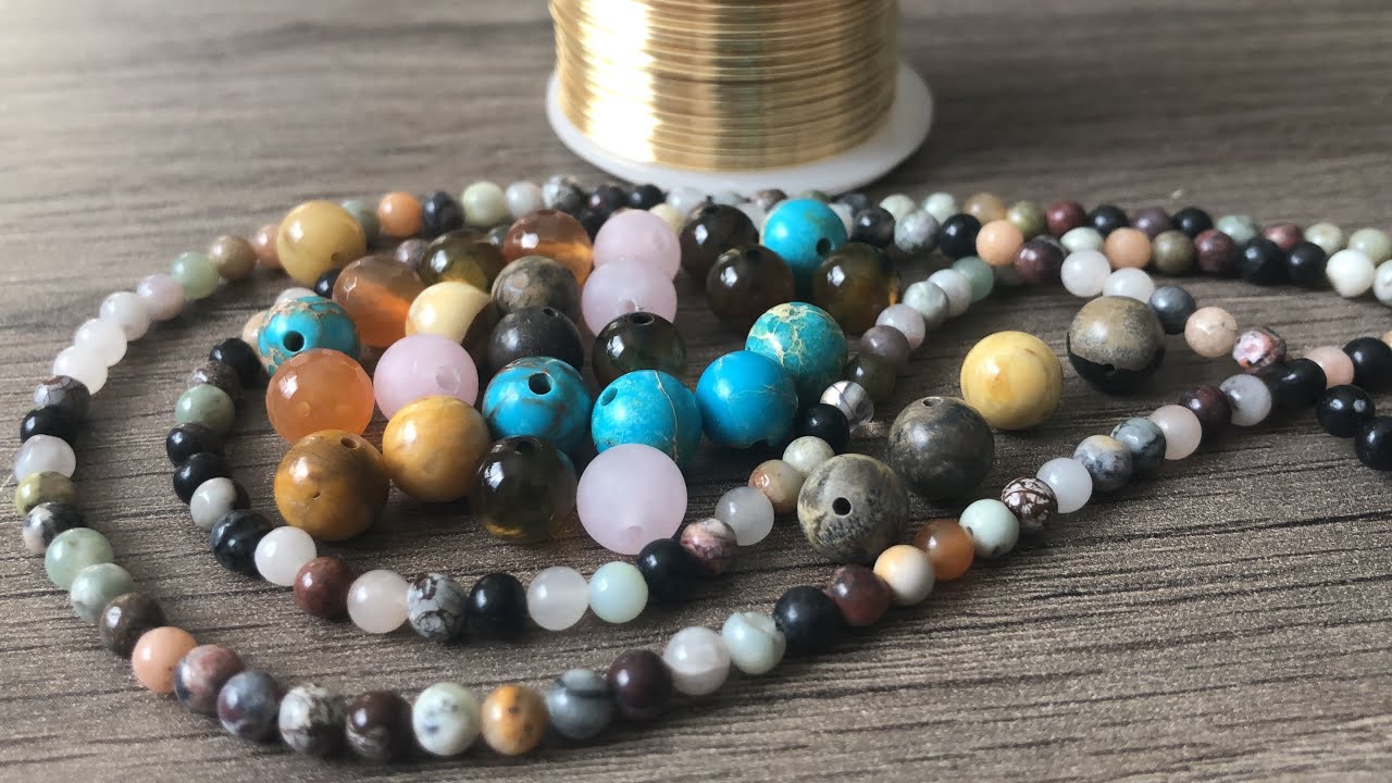 Wire Wrapping with Gemstones Necklace Tutorial! And Gemstone Bracelet Tutorial !