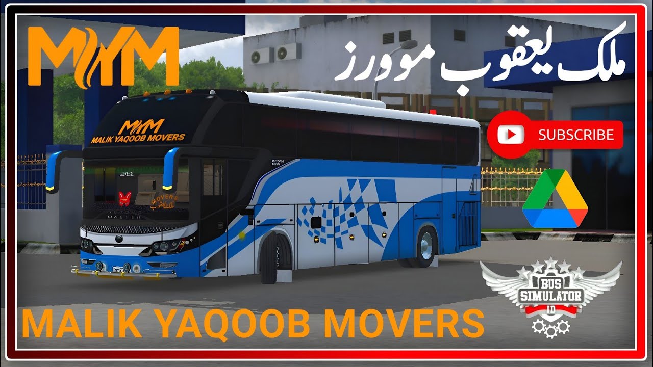 New Malik yaqoob Movers Full HD Livery For Srikandi||All Pakistani Buses Livery For Bus Simulator...