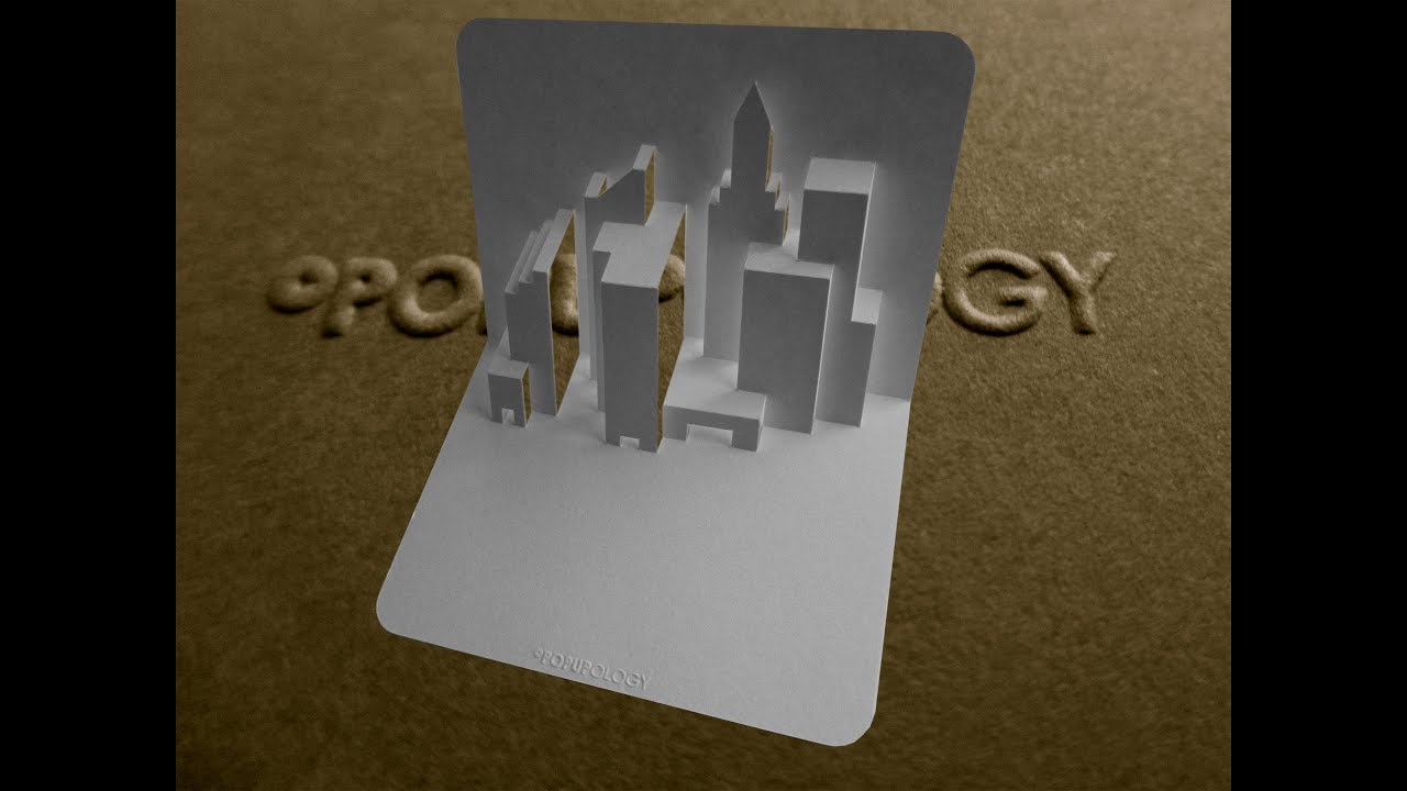 Pop Up New York Skyline Card Tutorial - Origamic Architecture