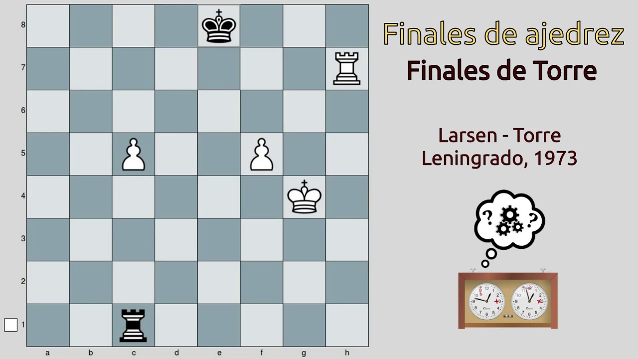 T&eacute;cnica ganadora en los finales: abandonar un pe&oacute;n para ganar con el otro (Larsen - Torre, 1973)