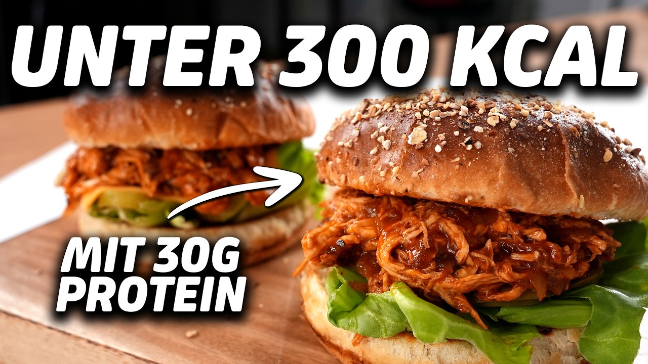 Pulled Chicken Burger für Muskelaufbau & Diät – Schnell & einfach!